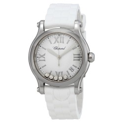 Happy Sport Diamond White Matte Dial Ladies Watch 278582-3001