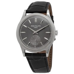 Pre-owned Patek Philippe Calatrava Grey Dial Men's Watch 6119G-001