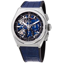 Defy El Primero 21 Chronograph Automatic Blue Skeletal Dial Titanium Men's Watch 95.9002.9004/78.R584