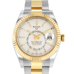 Pre-owned Rolex Sky-Dweller GMT Automatic Chronometer White Dial Men's Watch 326933 WSO