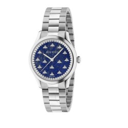G-Timeless Watch With Bees Blue Dial Ladies Watch YA1265043