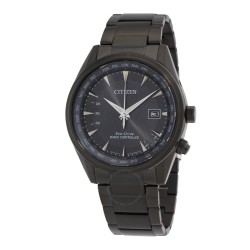 Perpetual World Time GMT Eco-Drive Black Dial Men's Watch CB0275-83E