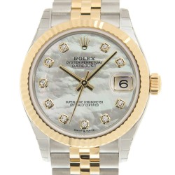 Datejust 31 Mother of Pearl Diamond Dial Automatic Ladies Steel and 18kt Yellow Gold Jubilee Watch 278273MDJ