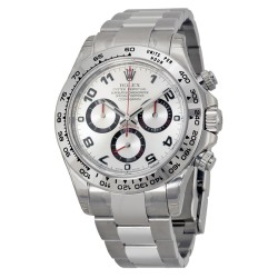 Cosmograph Daytona Silver Dial 18K White Gold Oyster Bracelet Automatic Men's Watch 116509SAO