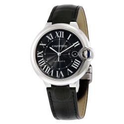 Pre-owned Cartier Ballon Bleu de Cartier Black Dial Men's Watch WSBB0003
