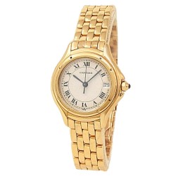 Pre-owned Cartier Cougar Quartz Silver Dial Ladies Watch W25012B9