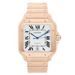 Pre-owned Cartier Santos De Cartier Silver Dial Men's Watch WGSA0007