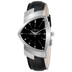 Ventura Black Dial Shield Shaped Men's Watch H24411732