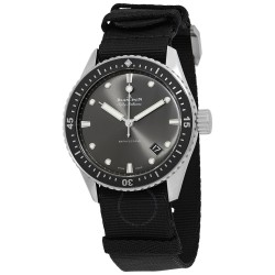 Pre-owned Blancpain Fifty Fathoms Bathyscaphe Meteor Grey Dial Men's Watch 5000-1110-NABA