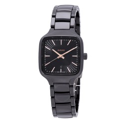 True Square Quartz Black Dial Ladies Watch R27080172