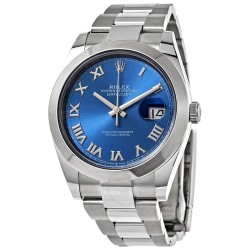 Datejust 41 Automatic Blue Dial Stainless Steel Men's Watch 126300 0017