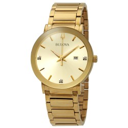 Diamond Gold Dial Men's Watch 97D115