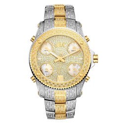 Jet Setter Two-tone Diamond Multiple Time Zone Men's Watch JB-6213-E