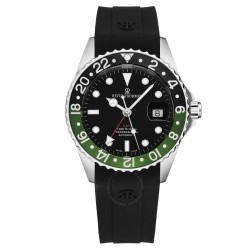 Pre-owned Revue Thommen Gmt Diver GMT Black Dial Men's Watch 17572.2838