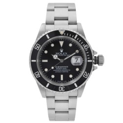 Pre-owned Rolex Submariner Automatic Chronometer Black Dial Men's Watch 16610 BKSO