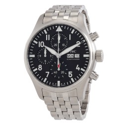 Pilot's Chronograph Automatic Black Dial Men's Watch IW378002