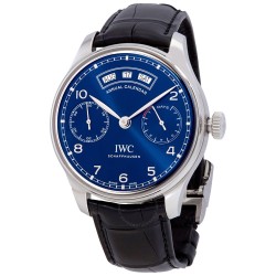 Pre-owned IWC Portugieser Annual Calendar Midnight Blue Dial Men's Watch IW503502