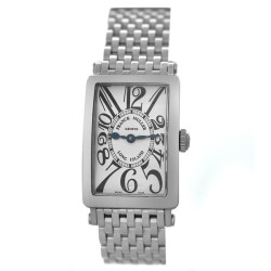 Pre-owned Franck Muller Long Island Quartz Silver Dial Ladies Watch 902QZ