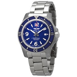 Pre-owned Breitling Superocean 44 Automatic Chronometer Blue Dial Men's Watch A17367D81C1A1