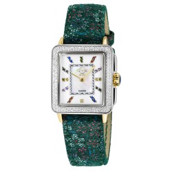 Padova Gemstone Floral Diamond Mother of Pearl Dial Ladies Watch 12334F
