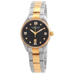 Open Box - Louis Erard Heritage Automatic Diamond Black Dial Ladies Watch 20100AB32.BMA20