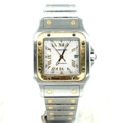 Pre-owned Cartier Santos Galbee Automatic Silver Dial Unisex Watch W20041C4