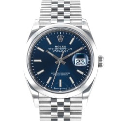 Pre-owned Rolex Datejust 36 Automatic Chronometer Blue Dial Men's Watch 126200 BLSJ
