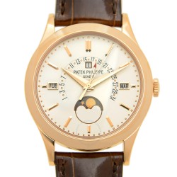 Pre-owned Patek Philippe Grand Complications Silvery Opaline Dial Men's Watch 5496R-001