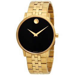 Museum Classic Black Dial Yellow Gold PVD Men's Watch 0607203
