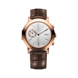 Altiplano Double Jeu Mechanical Silver Dial Leather Men's Watch GOA35153