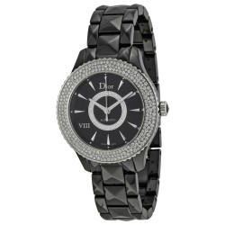 VIII Automatic Diamond Black Ceramic 38 mm Ladies Watch CD1245E2C001