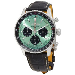 Navitimer B01 Chronograph Automatic Chronometer Mint Green Dial Men's Watch AB0138241L1P1