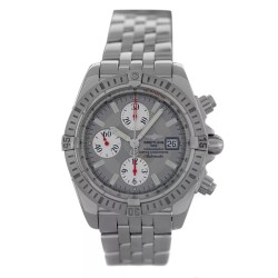 Pre-owned Breitling Chronomat Evolution Chronograph Automatic Chronometer Silver Dial Men's Watch A13356