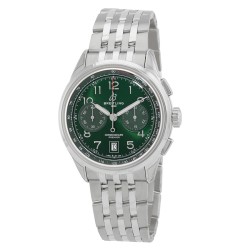 Premier B01 Chronograph 42 Automatic Chronometer Green Dial Men's Watch AB0145371L1A1