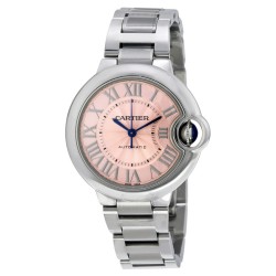 Pre-owned Cartier Ballon Bleu De Cartier Pink Dial Ladies Watch W6920100