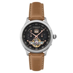 Baron Grand Date Calendar Open Heart Black Dial Men's Watch ES-8187-05
