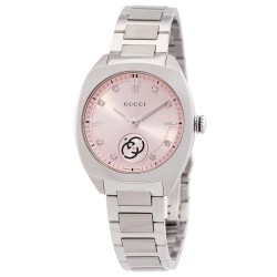 Interlocking G Quartz Pink Dial Ladies Watch YA142511