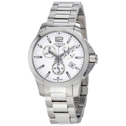 Conquest Chronograph White Dial Unisex Watch L33794166