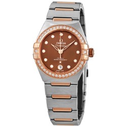 Constellation Automatic Diamond Brown Dial Ladies Watch 131.25.29.20.63.001
