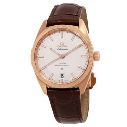 Constellation Globemaster Automatic Chronometer Silver Dial Men's Leather Watch 130.53.39.21.02.001